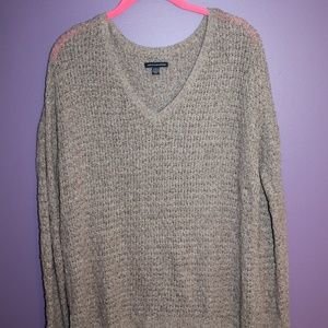 American Eagle Tan Knit Sweater